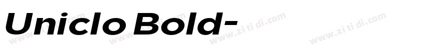 Uniclo Bold字体转换